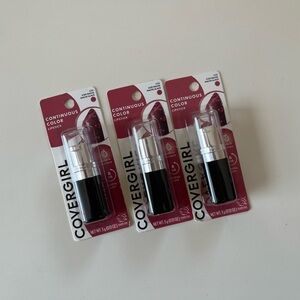 3 New Covergirl Continuous Color Lipstick 420 Iced Mauve
